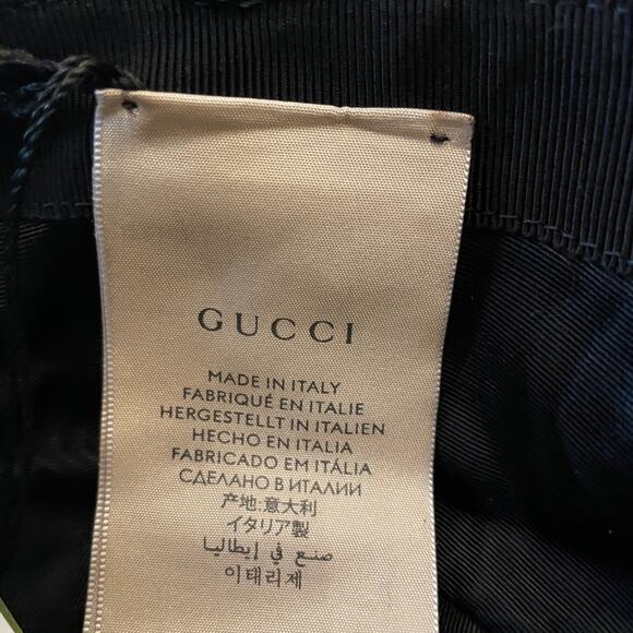 GUCCI GG Elevation Tweed Tartan Bucket Hat Cap 728469 Brown Size Medium NEW